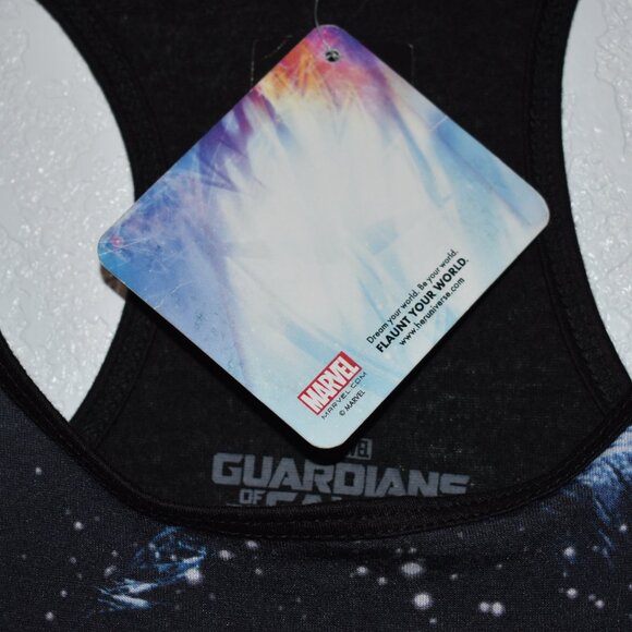 Marvel Guardians of the Galaxy Black Stretch Tank Top Peter Quill New Hot Topic - Picture 6 of 12
